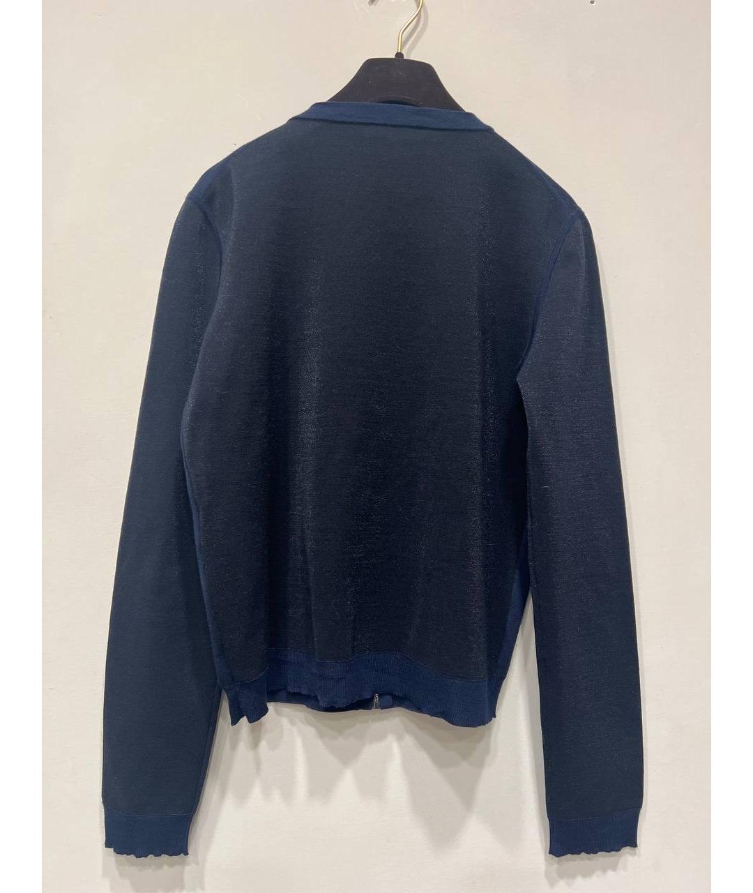LOUIS VUITTON Темно-синий шерстяной кардиган, фото 2