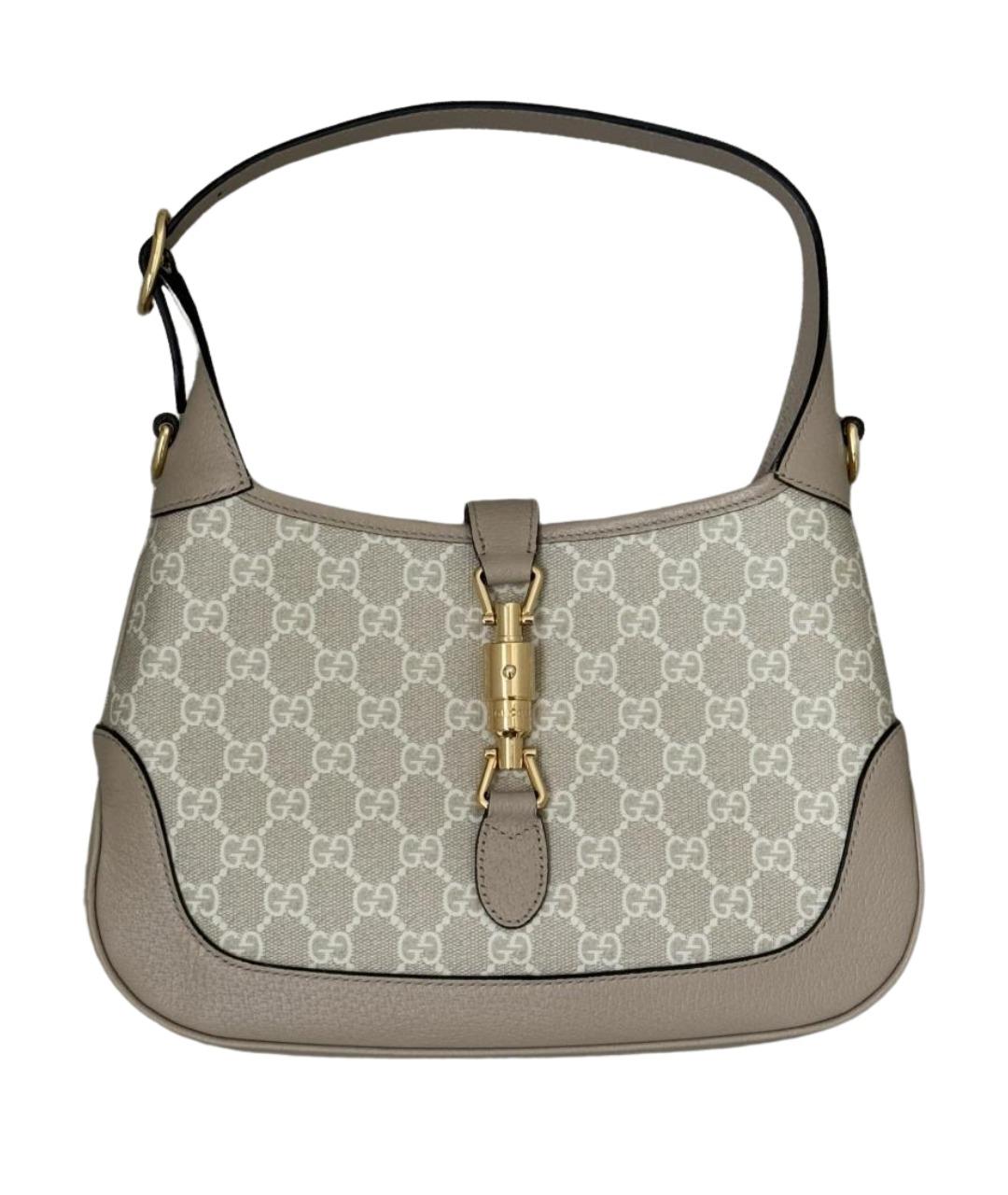 GUCCI Бежевая кожаная сумка через плечо, фото 1