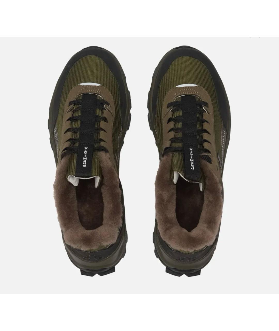 PREMIATA Хаки текстильные низкие кроссовки / кеды, фото 3