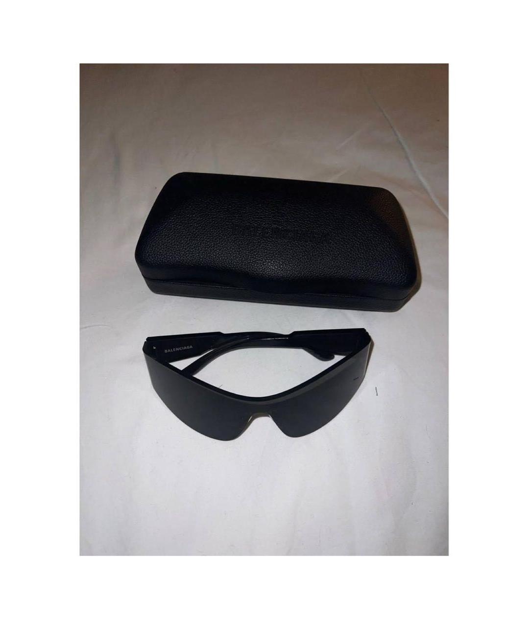 BALENCIAGA Черные пластиковые солнцезащитные очки, фото 4