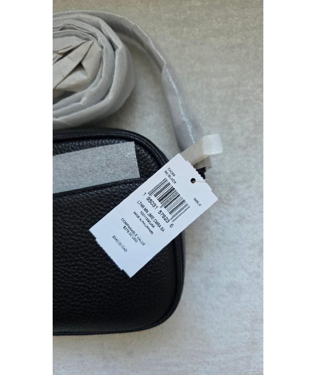 COACH Черная кожаная сумка через плечо, фото 3