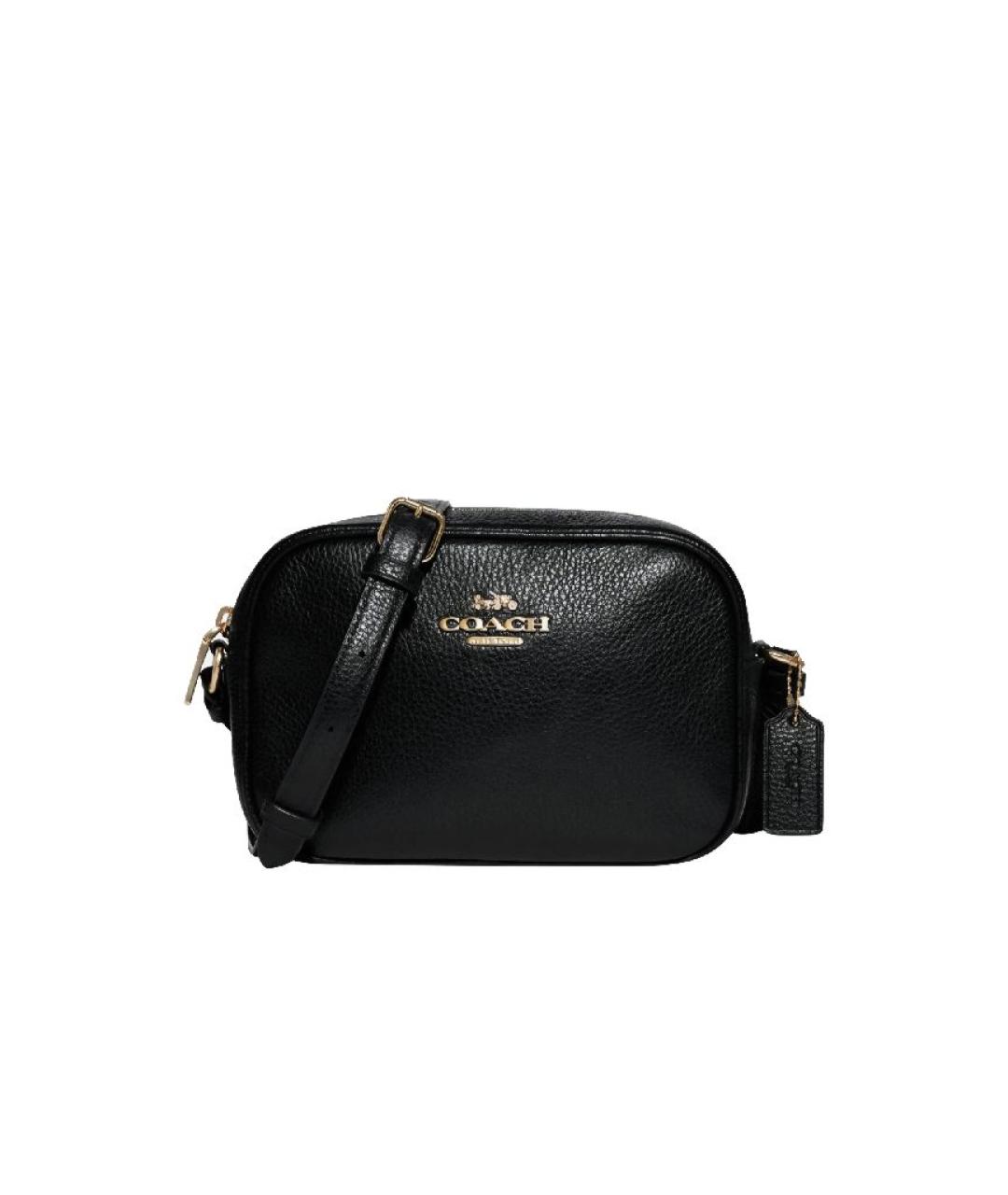 COACH Черная кожаная сумка через плечо, фото 5