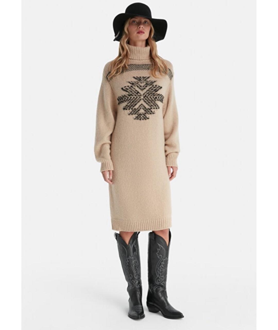 LORENA ANTONIAZZI Бежевое повседневное платье, фото 2