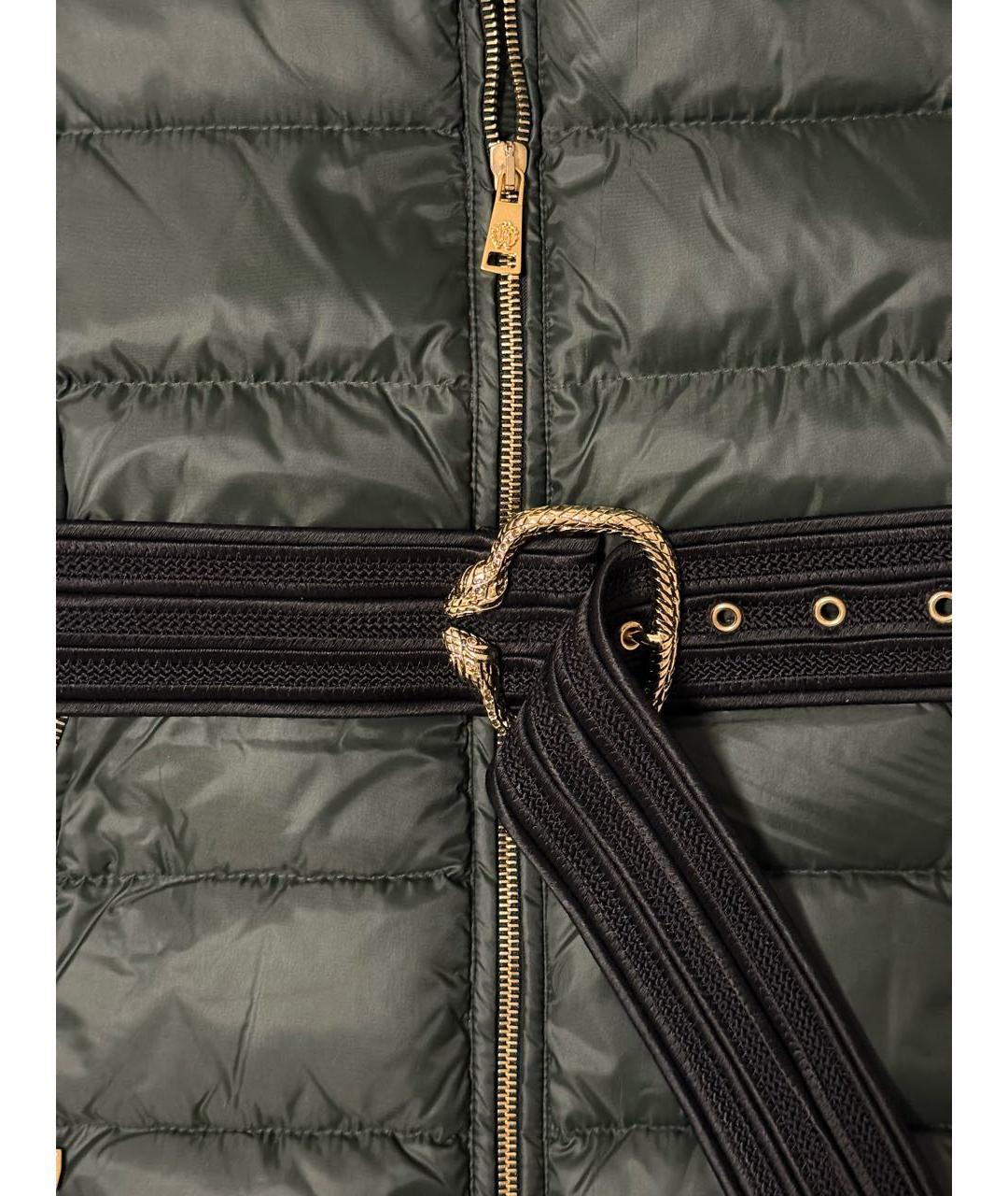 ROBERTO CAVALLI Зеленая полиамидовая куртка, фото 4