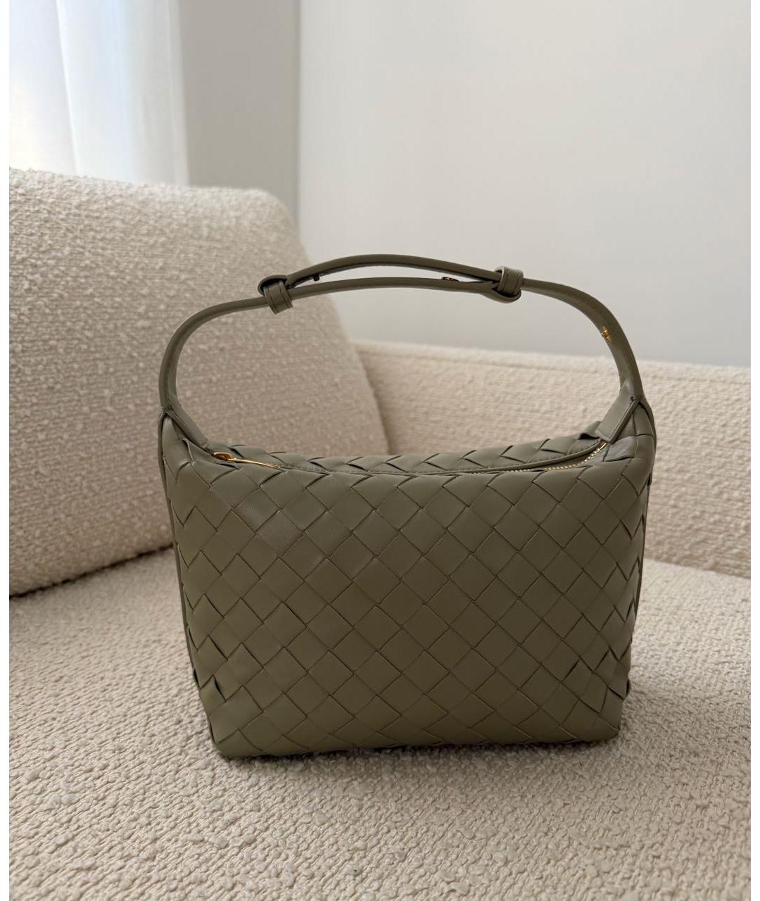 BOTTEGA VENETA Бежевая кожаная сумка с короткими ручками, фото 2