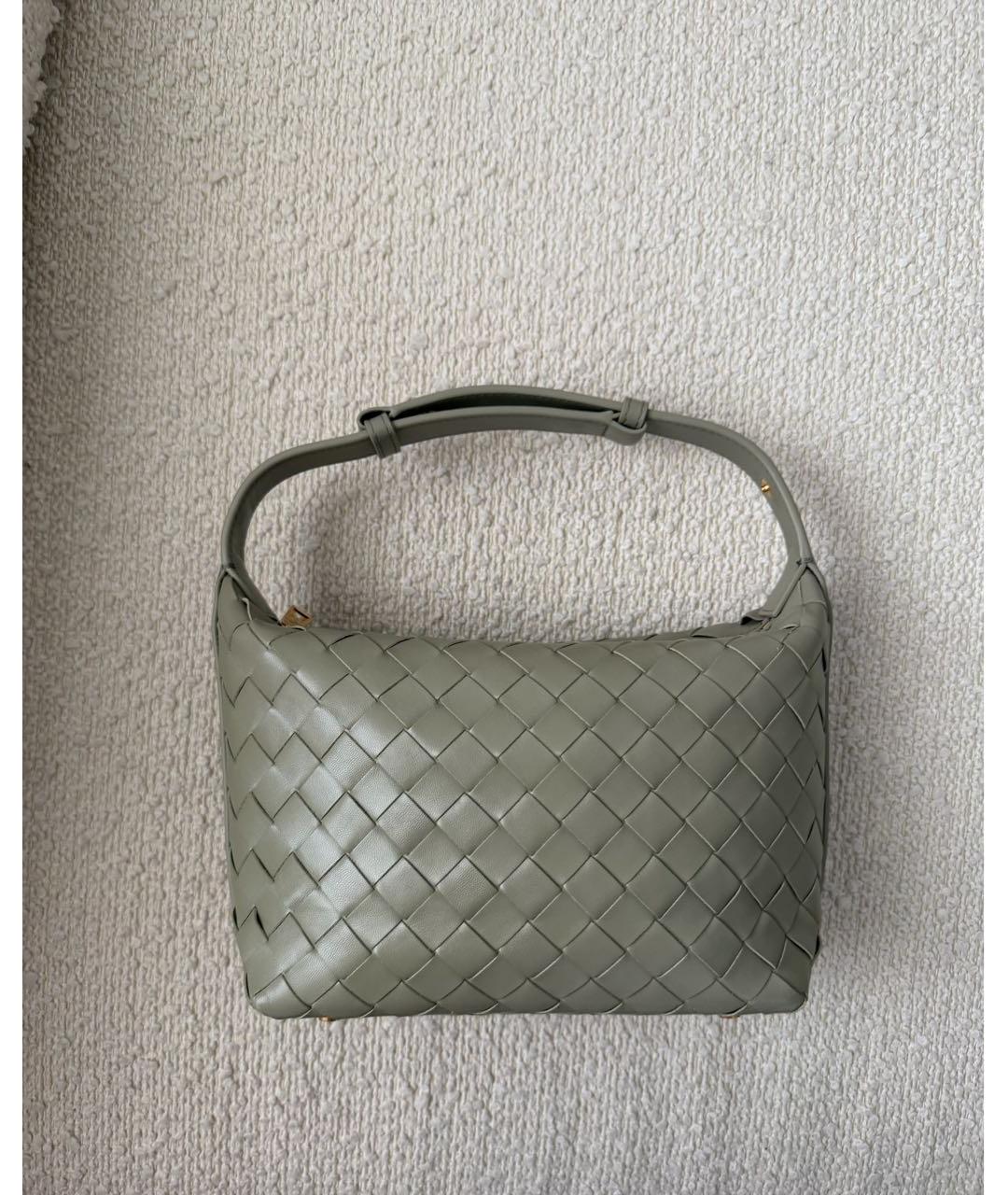 BOTTEGA VENETA Бежевая кожаная сумка с короткими ручками, фото 3