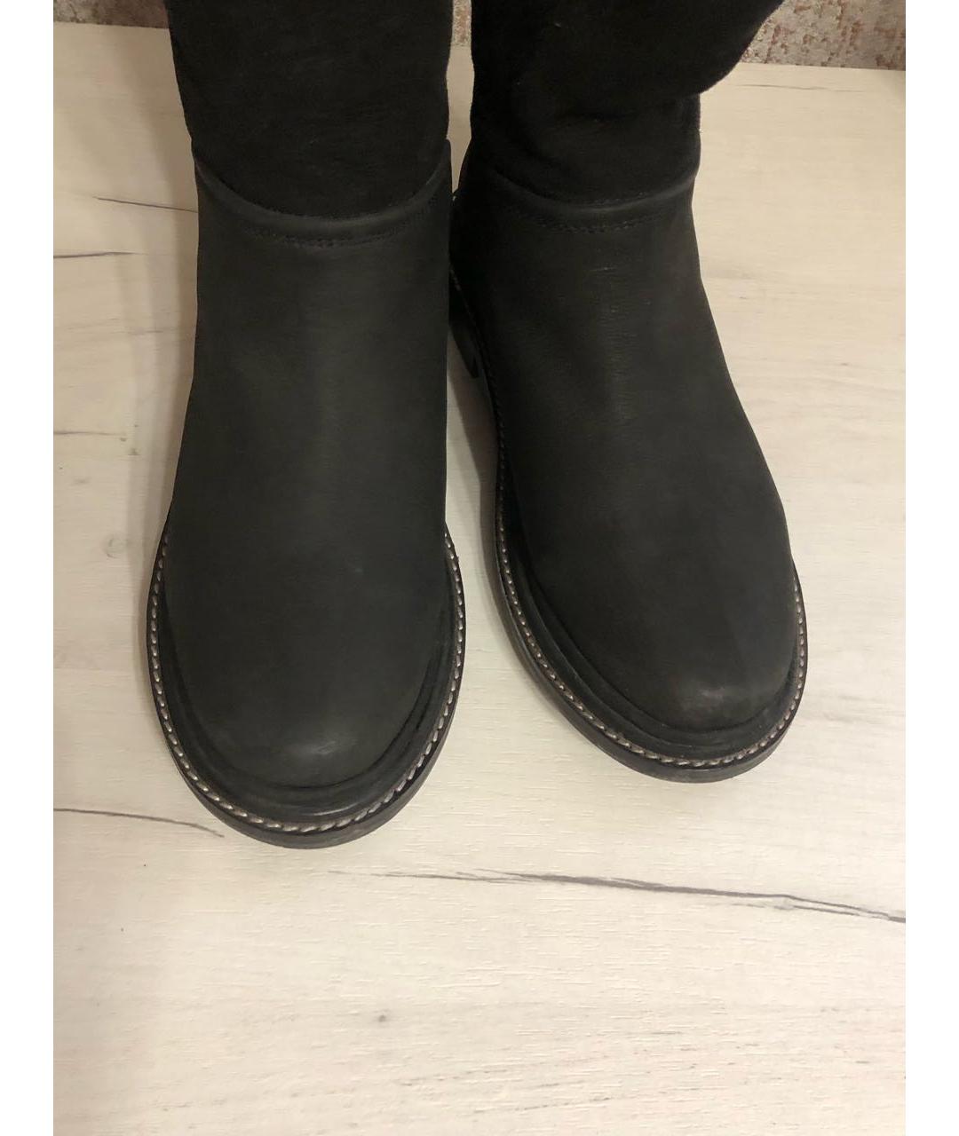 CHANEL Черные замшевые сапоги, фото 3
