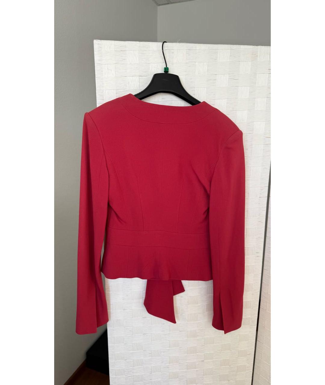 ELISABETTA FRANCHI Коралловый вискозный жакет/пиджак, фото 2