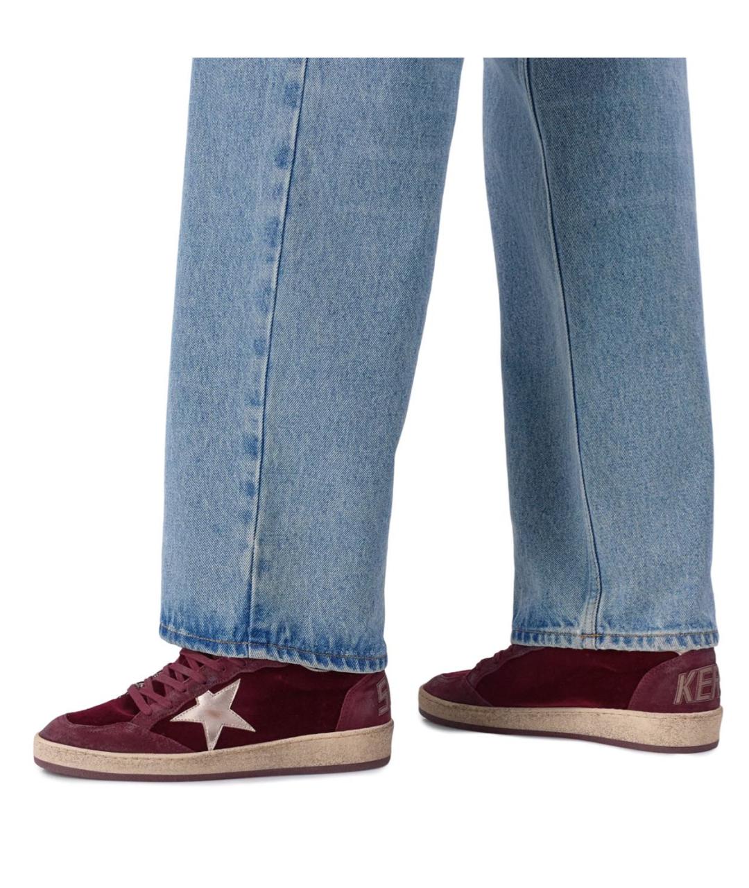 GOLDEN GOOSE DELUXE BRAND Бордовые замшевые кеды, фото 6