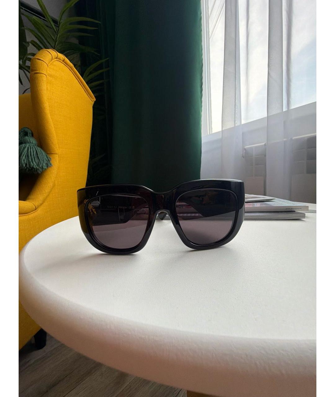 GUCCI Черные пластиковые солнцезащитные очки, фото 6
