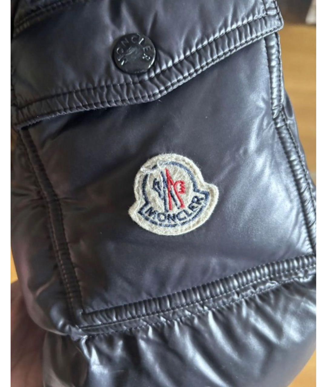 MONCLER Черный пуховик, фото 4