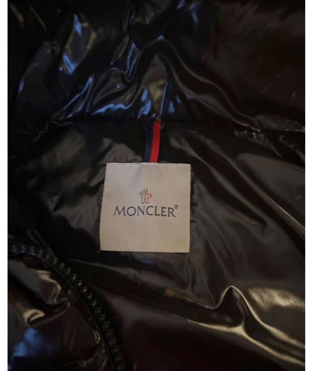 MONCLER Черный пуховик, фото 2