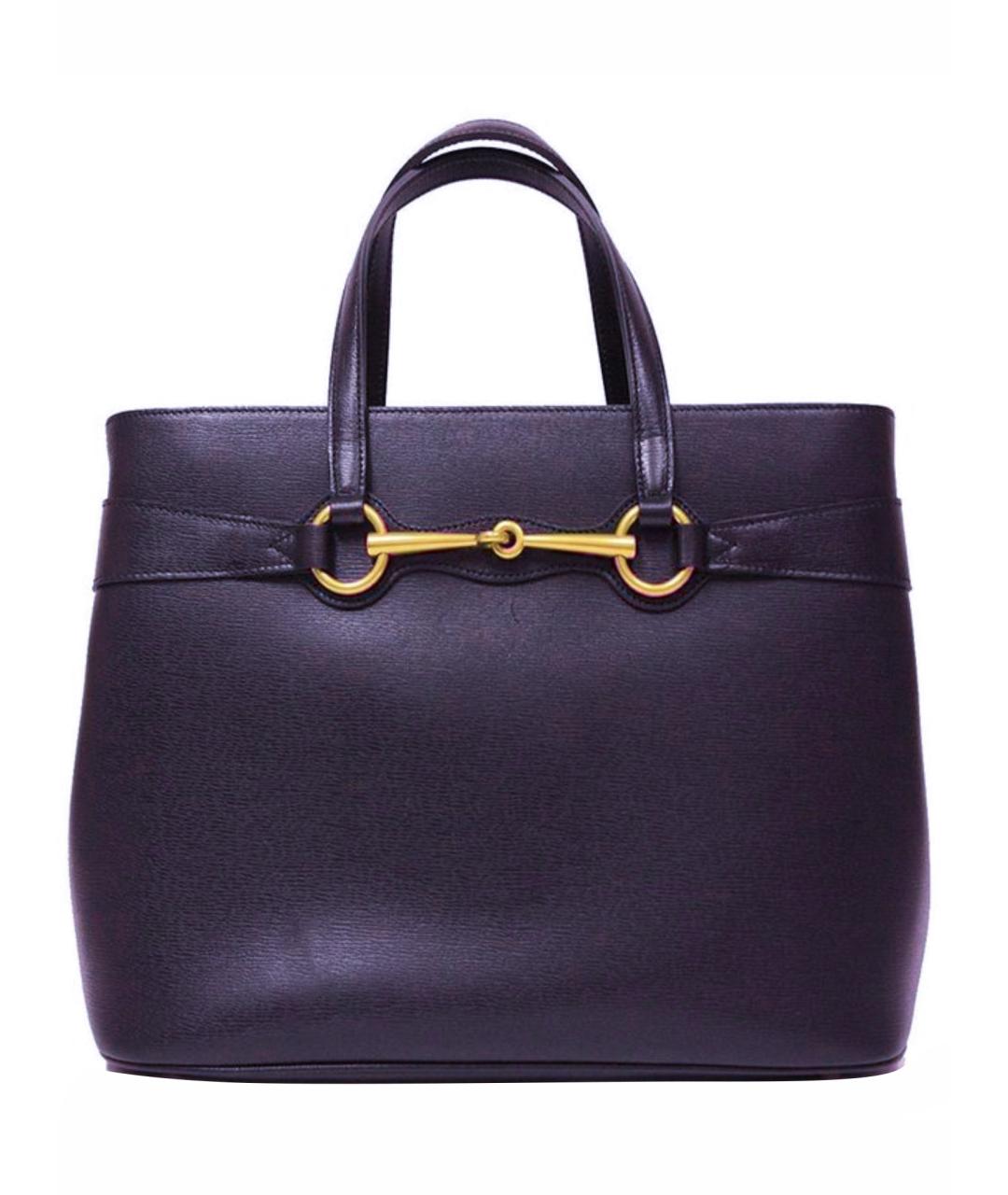 GUCCI Фиолетовая кожаная сумка с короткими ручками, фото 1