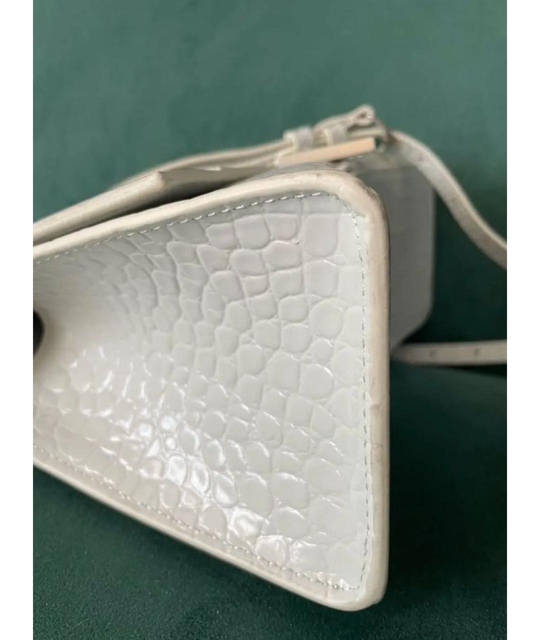 BALENCIAGA Белая кожаная сумка через плечо, фото 4