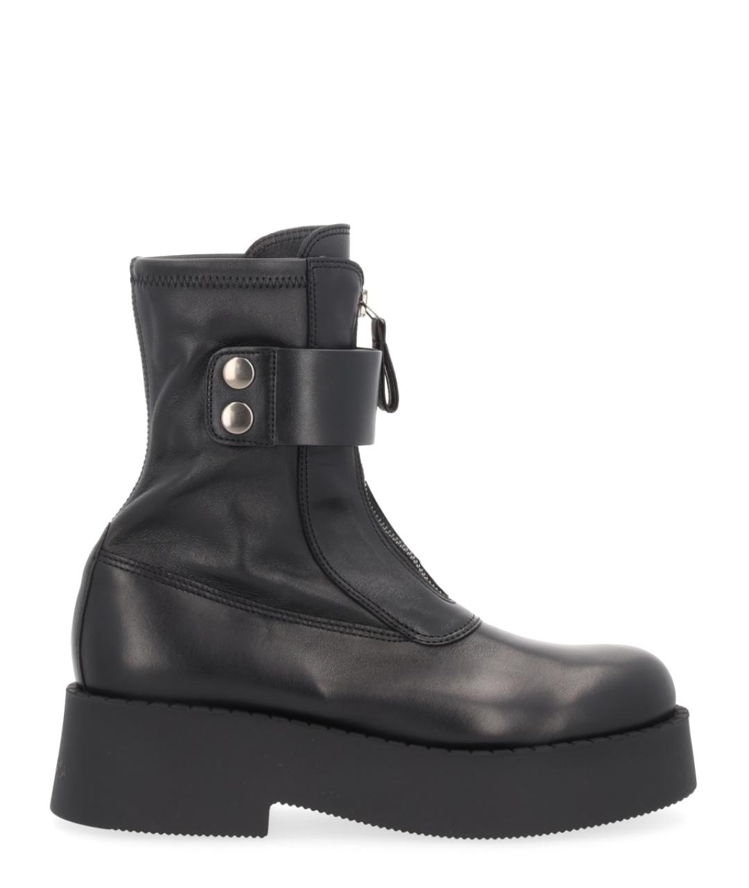 PREMIATA Черные кожаные ботинки, фото 1