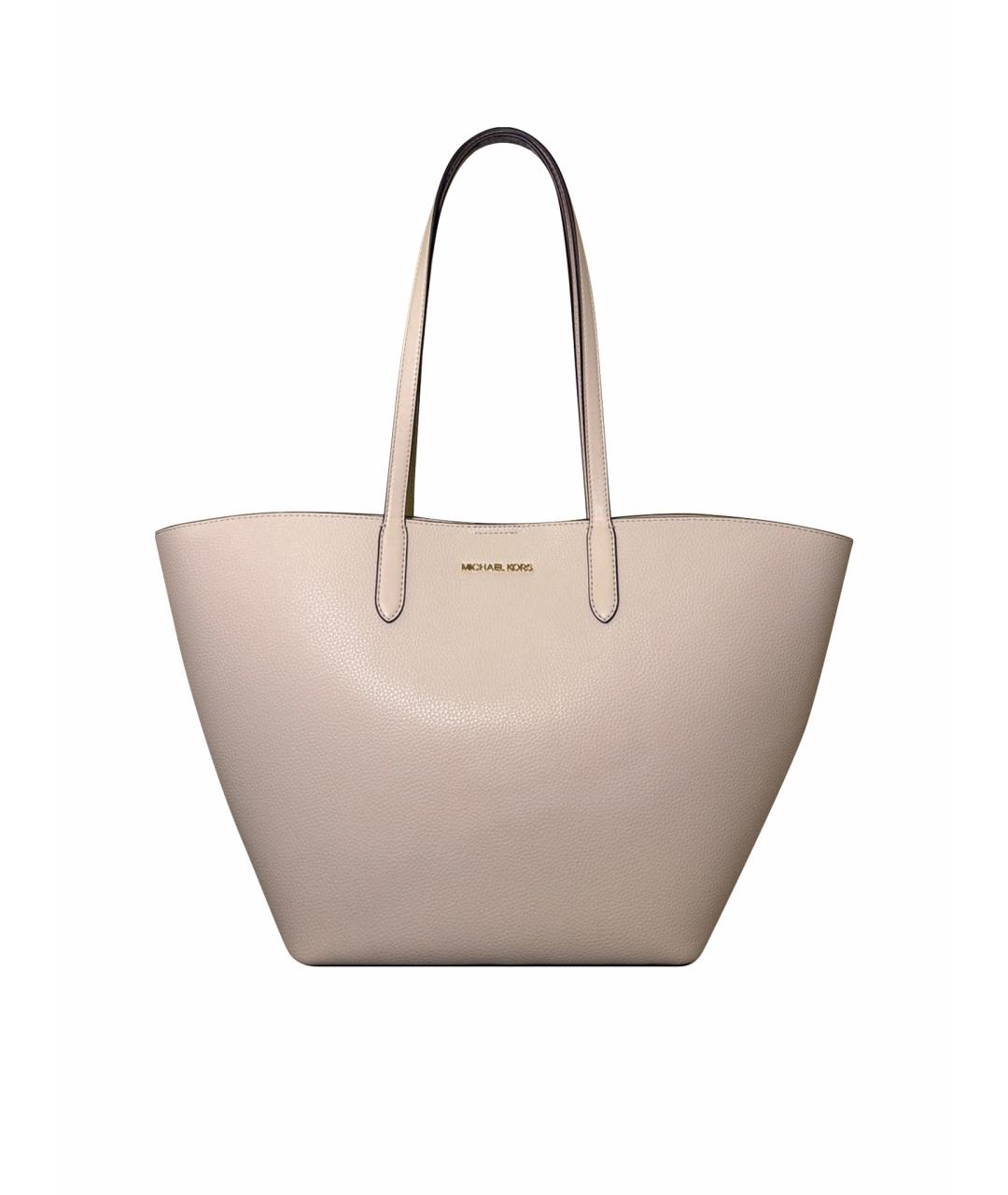 MICHAEL KORS Белая кожаная сумка тоут, фото 1