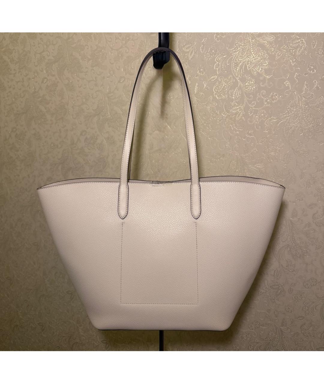 MICHAEL KORS Белая кожаная сумка тоут, фото 2