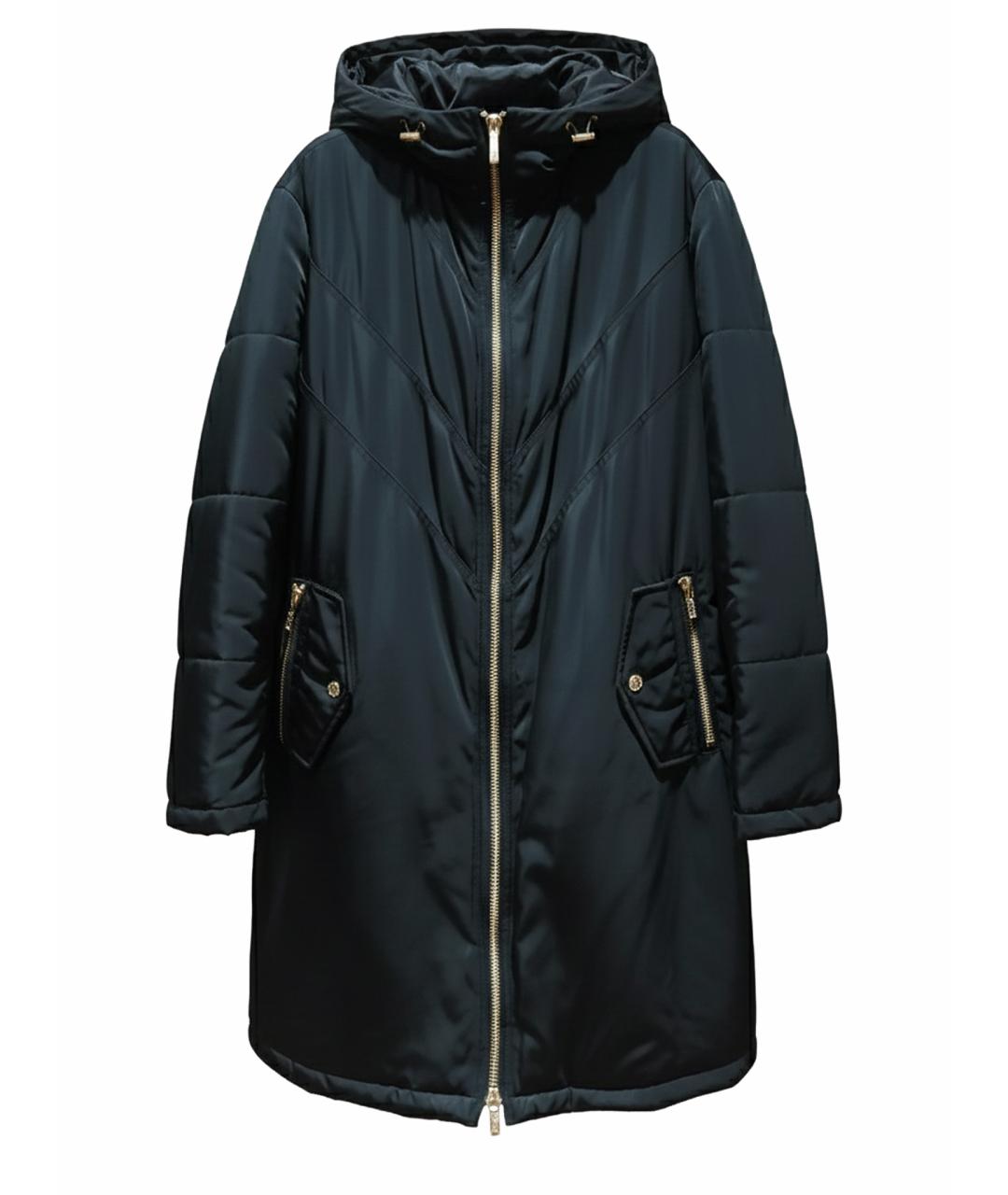 VERSACE JEANS COUTURE Черное полиэстеровое пальто, фото 1