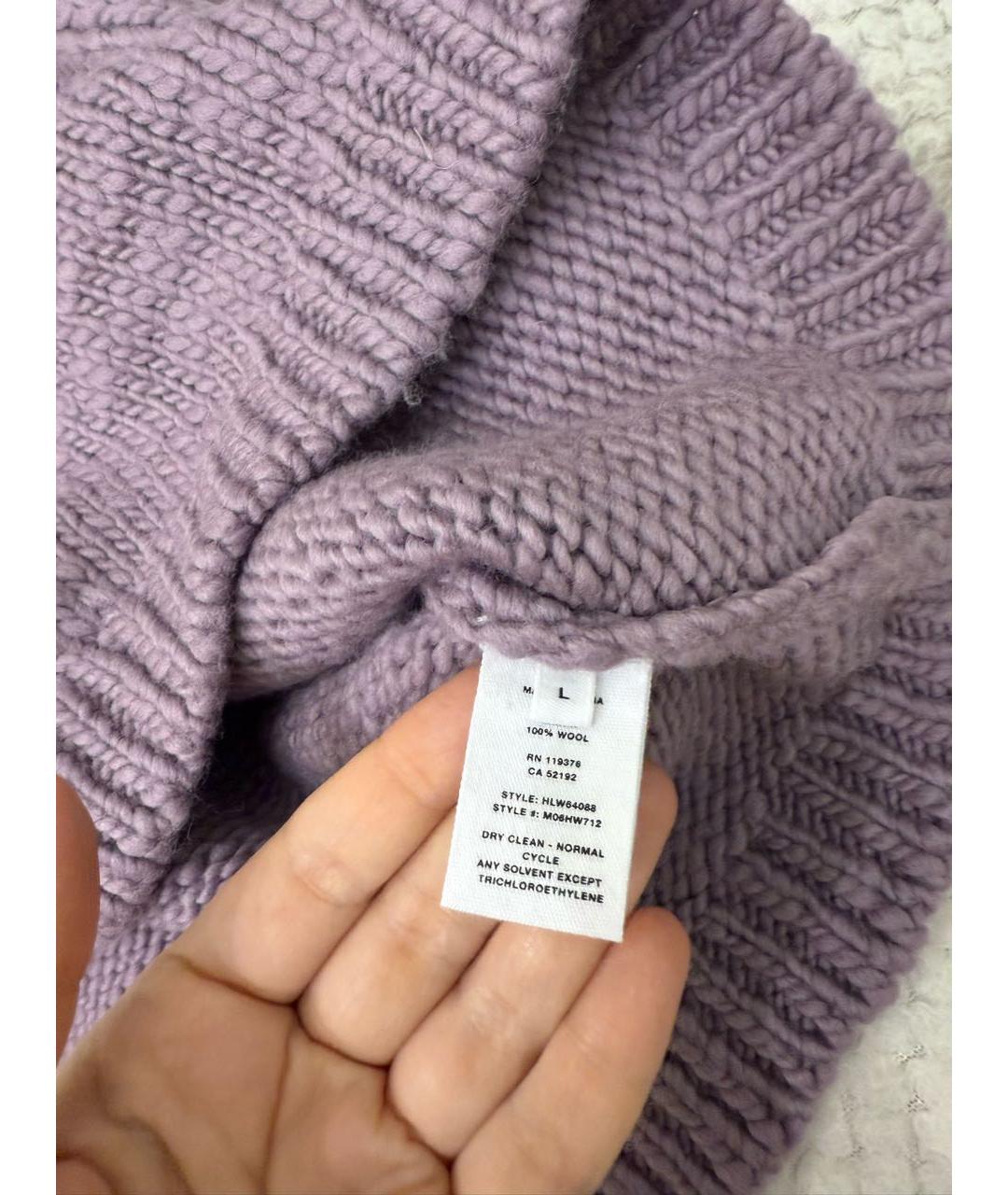 HELMUT LANG Фиолетовый шерстяной джемпер / свитер, фото 4