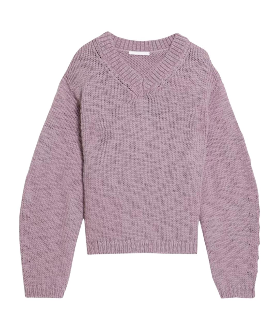 HELMUT LANG Фиолетовый шерстяной джемпер / свитер, фото 1