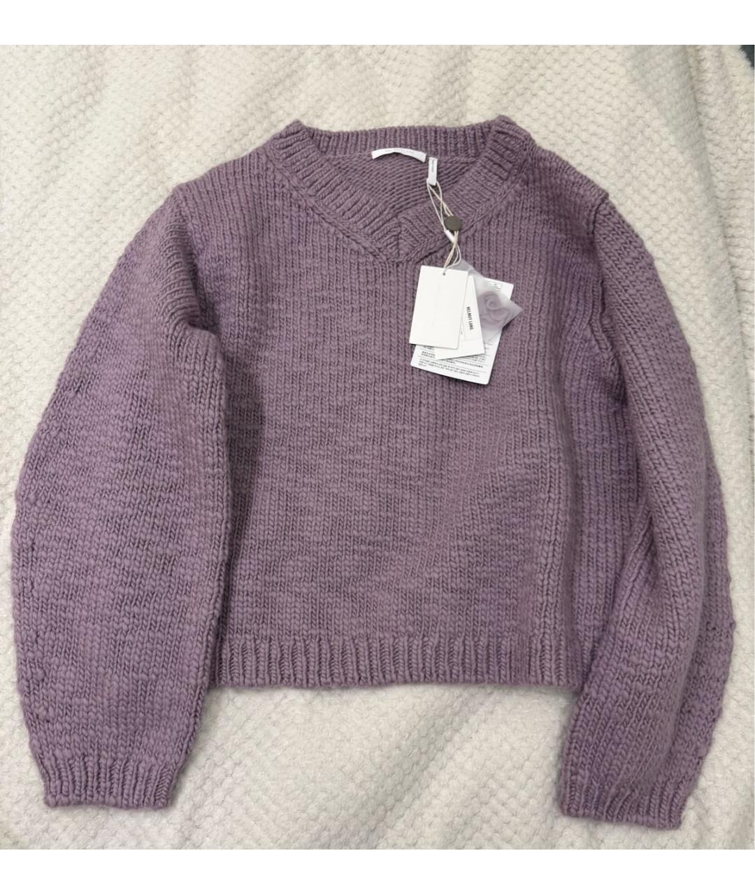 HELMUT LANG Фиолетовый шерстяной джемпер / свитер, фото 2