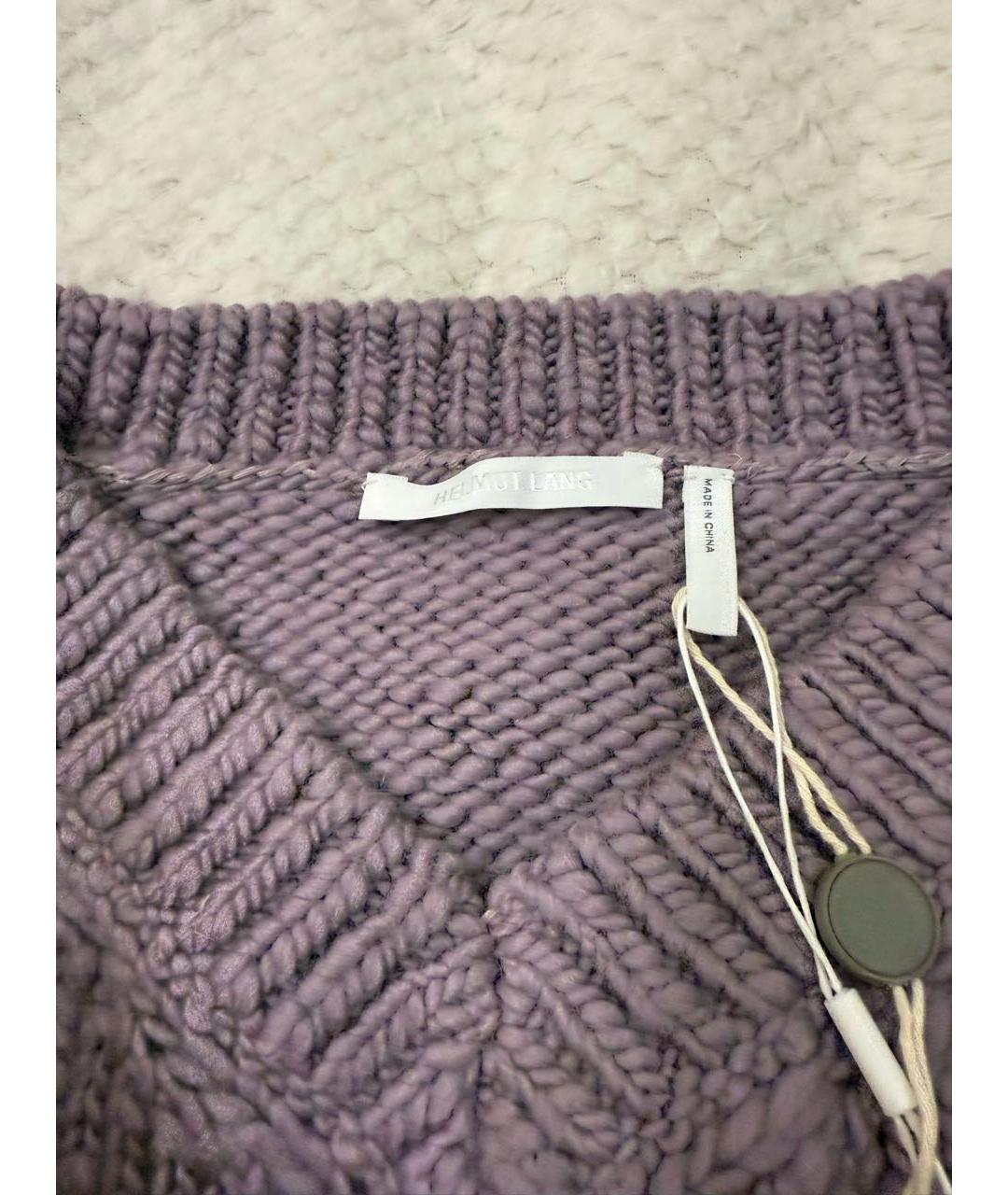 HELMUT LANG Фиолетовый шерстяной джемпер / свитер, фото 3