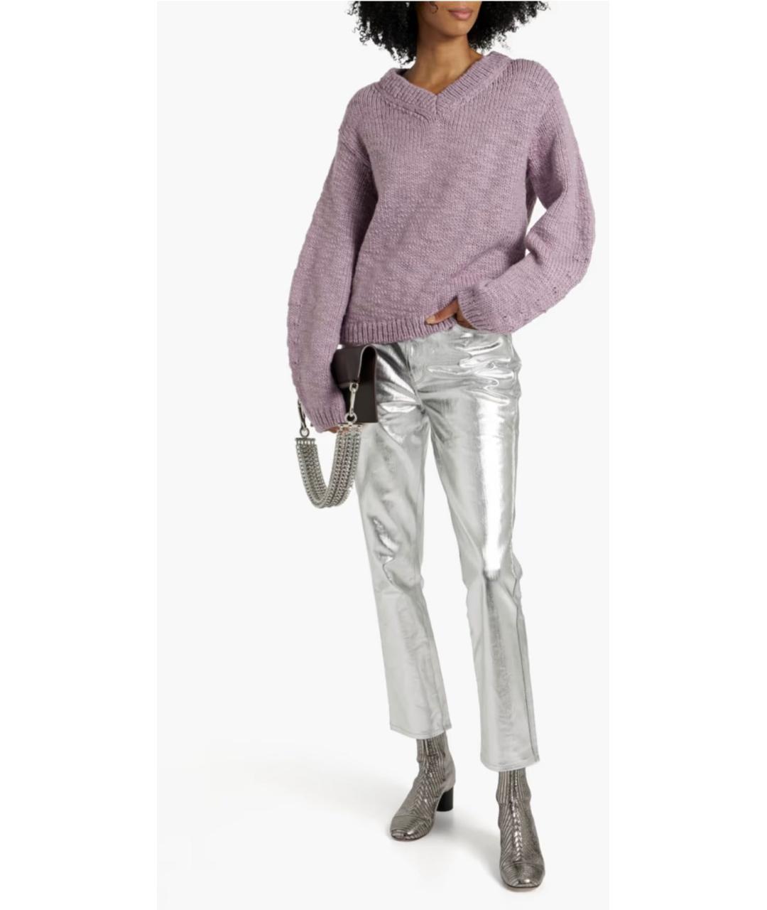 HELMUT LANG Фиолетовый шерстяной джемпер / свитер, фото 7