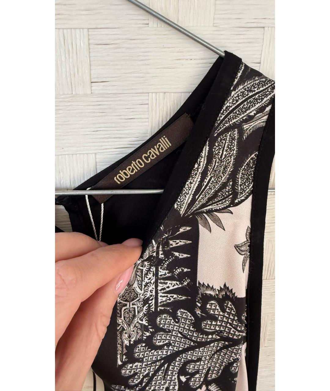 ROBERTO CAVALLI Мульти шелковая майка, фото 3