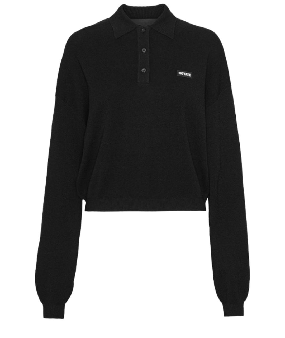 ROTATE Черный шерстяной джемпер / свитер, фото 1