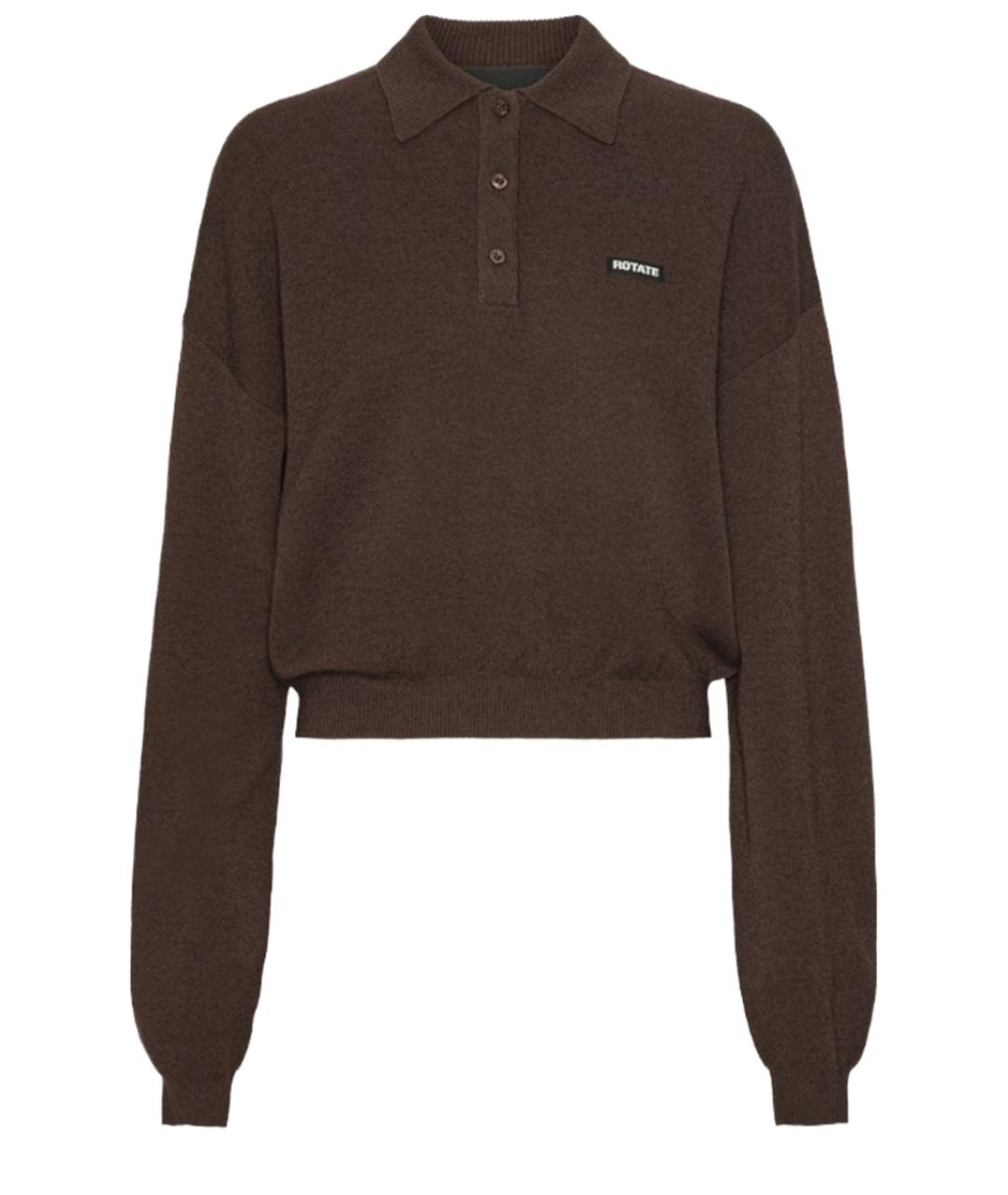 ROTATE Коричневый шерстяной джемпер / свитер, фото 1