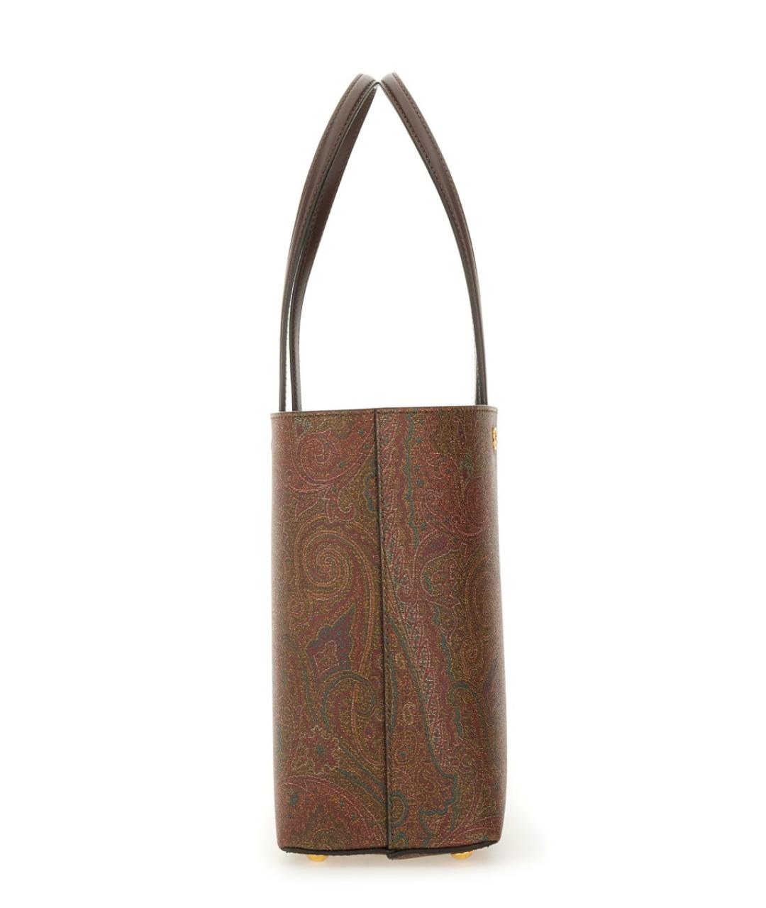 ETRO Коричневая синтетическая сумка тоут, фото 3