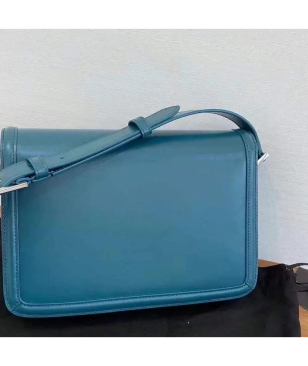 SAINT LAURENT Зеленая кожаная сумка через плечо, фото 3