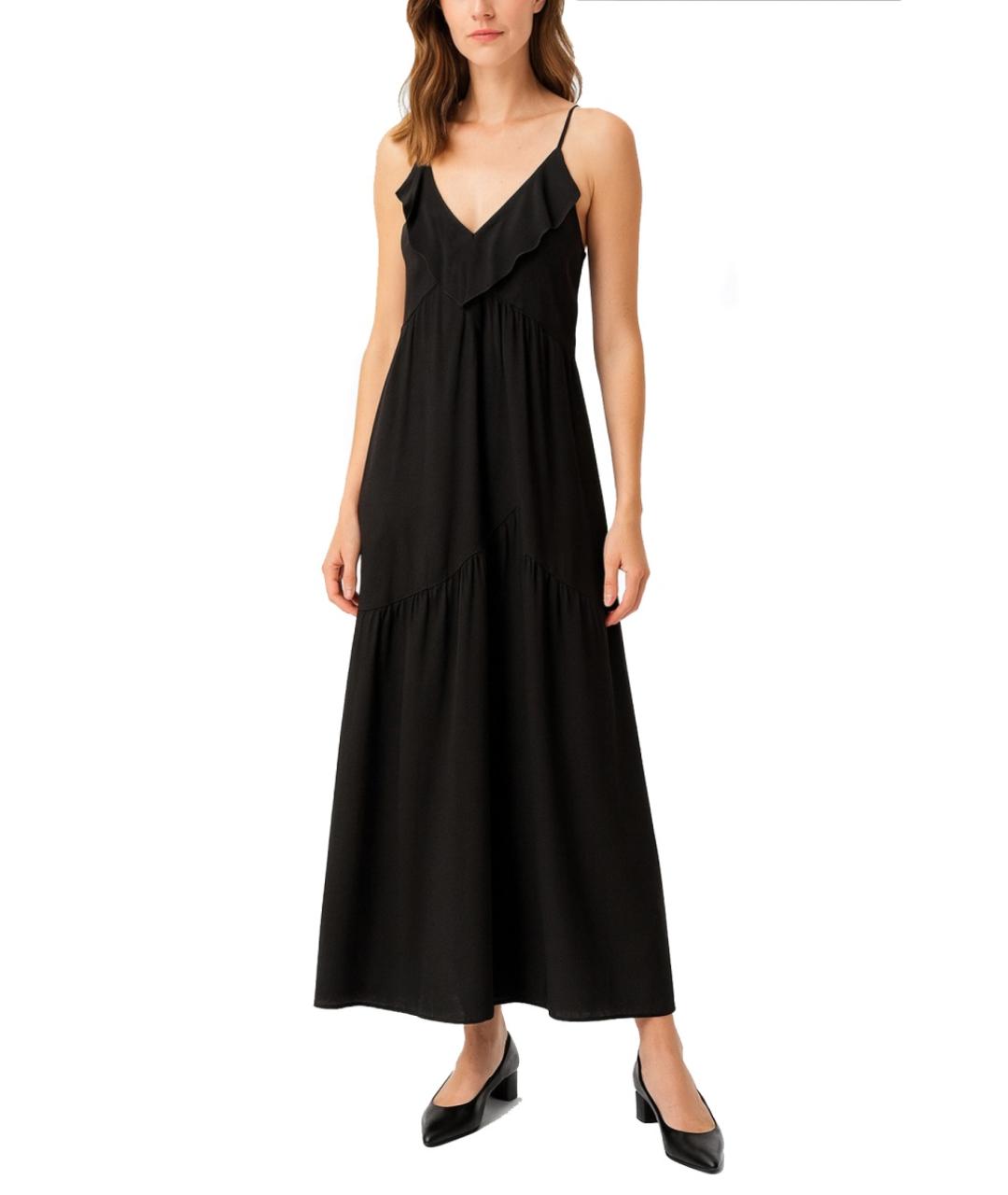 ISABEL MARANT ETOILE Черное хлопковое вечернее платье, фото 2