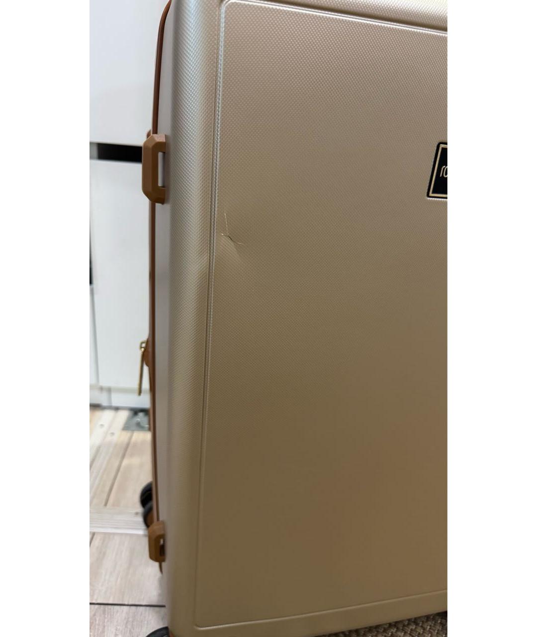 ROBERTO CAVALLI Бежевый чемодан, фото 8