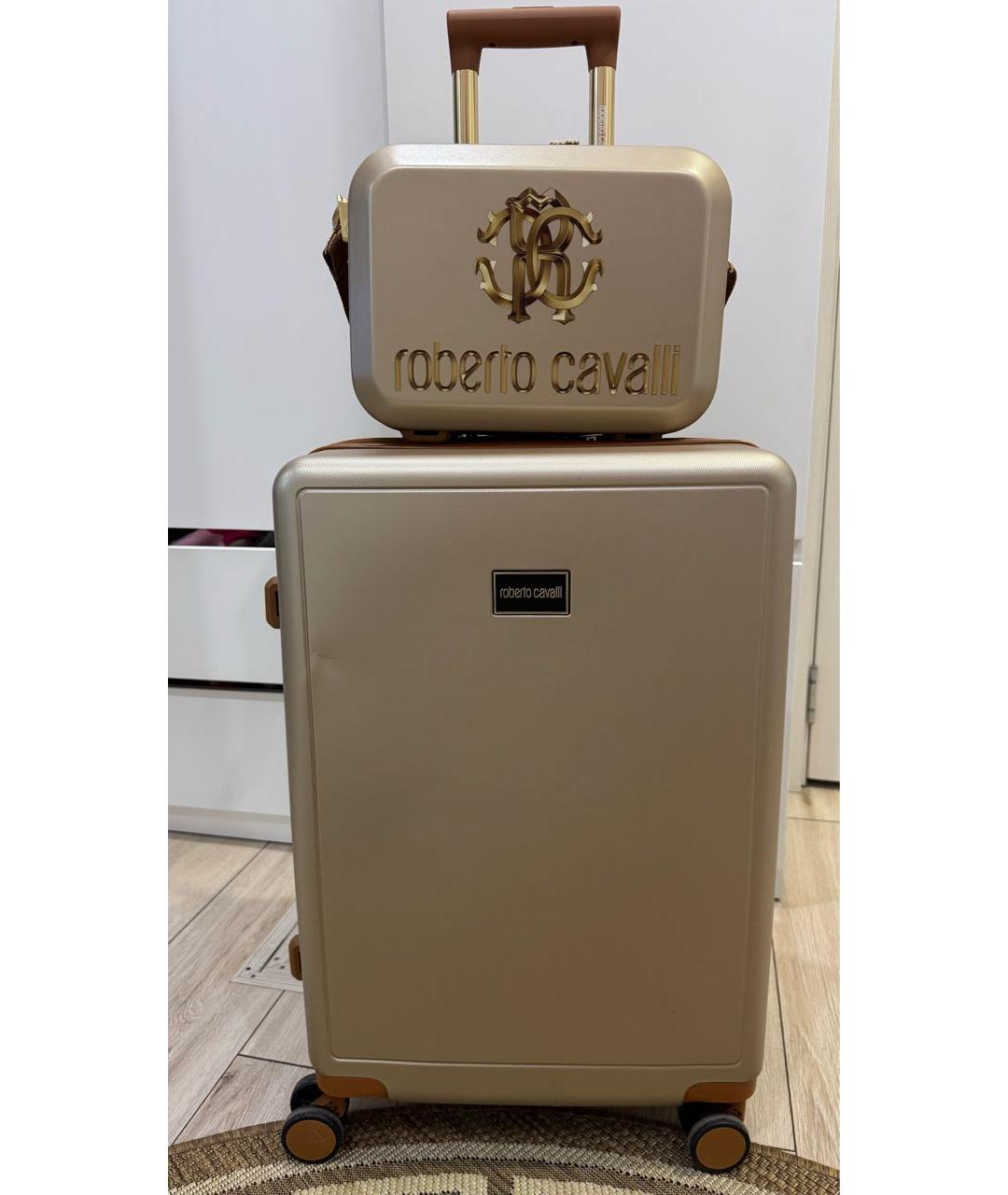 ROBERTO CAVALLI Бежевый чемодан, фото 9