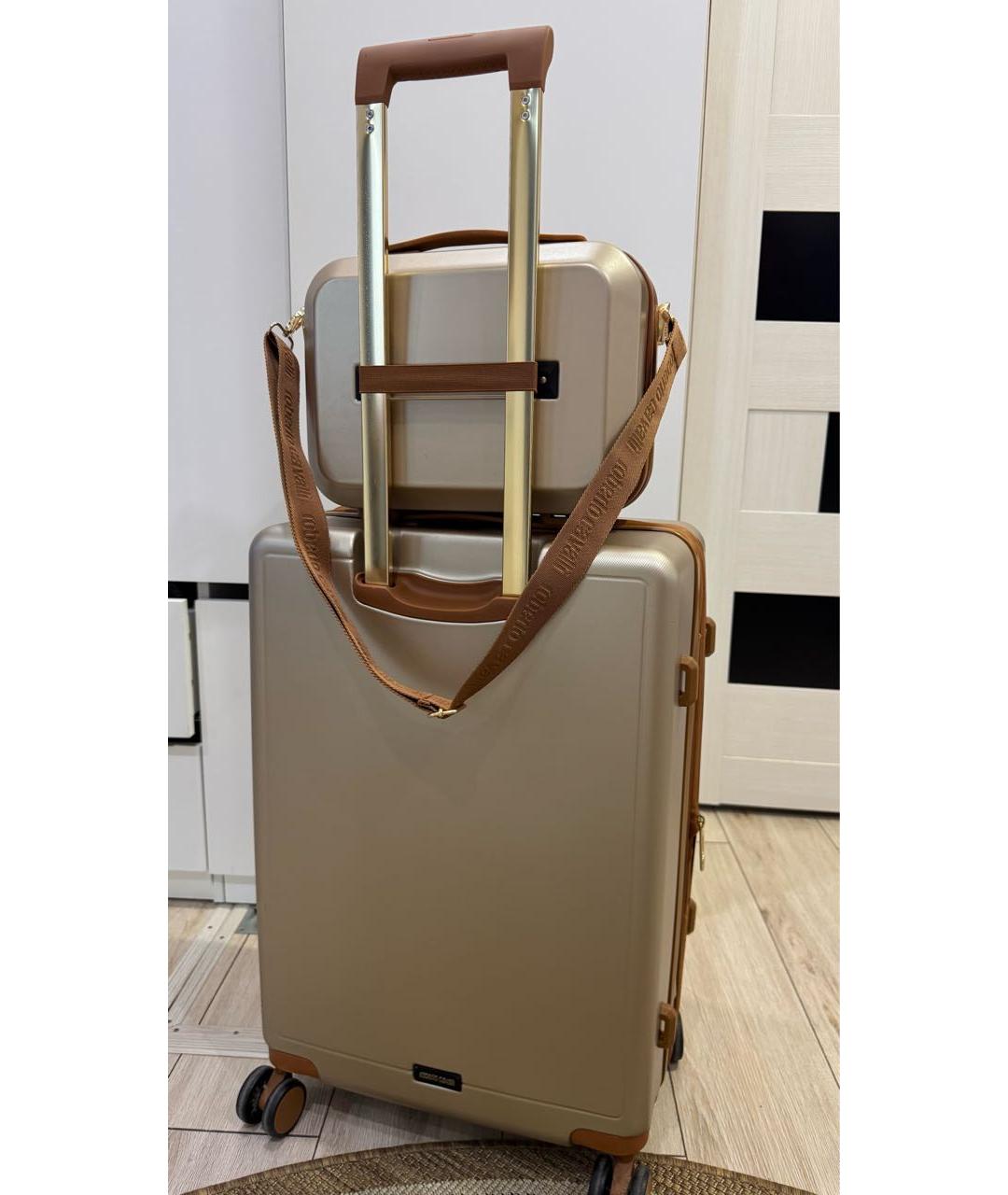 ROBERTO CAVALLI Бежевый чемодан, фото 2