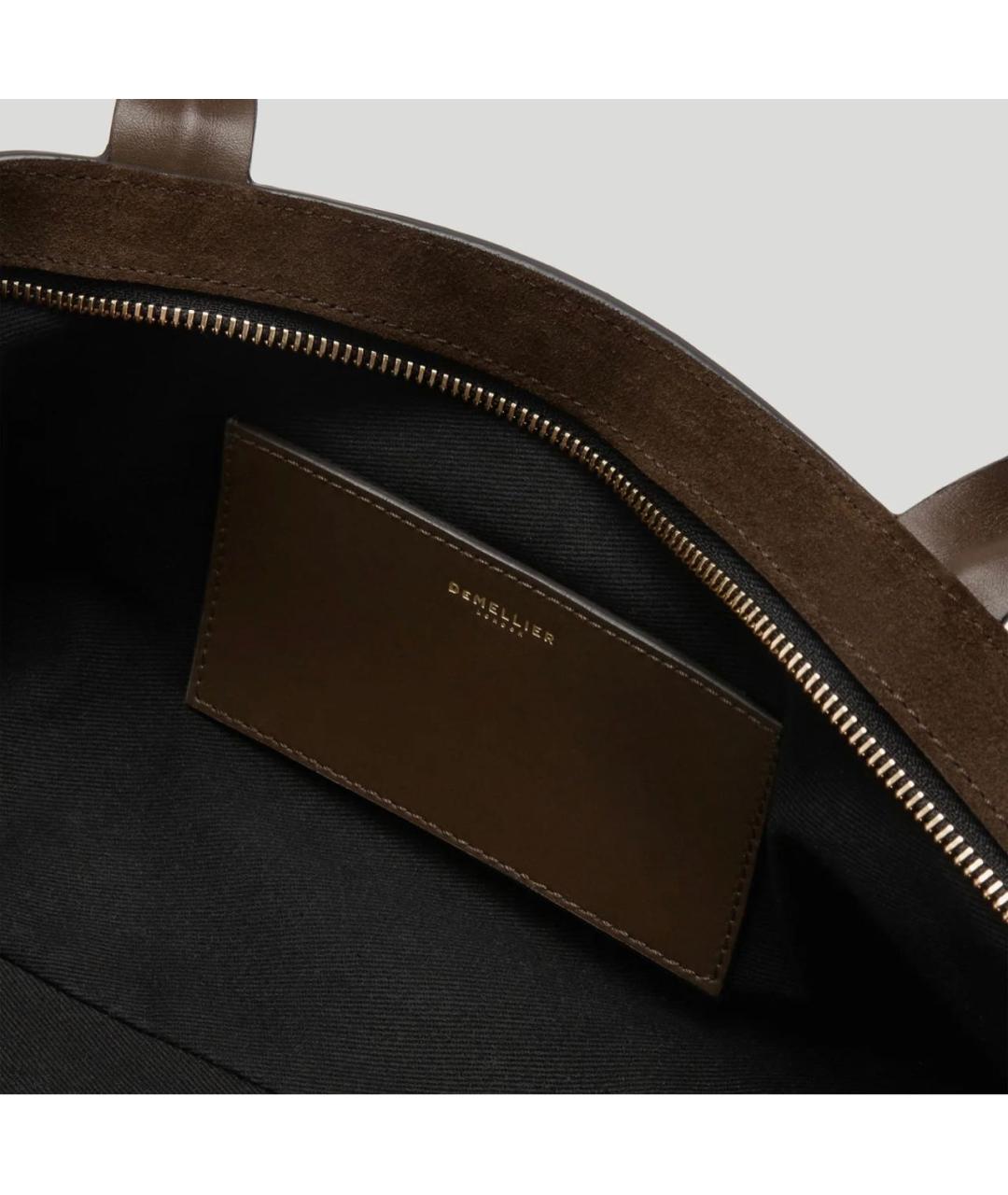 DEMELLIER Коричневая замшевая сумка с короткими ручками, фото 4