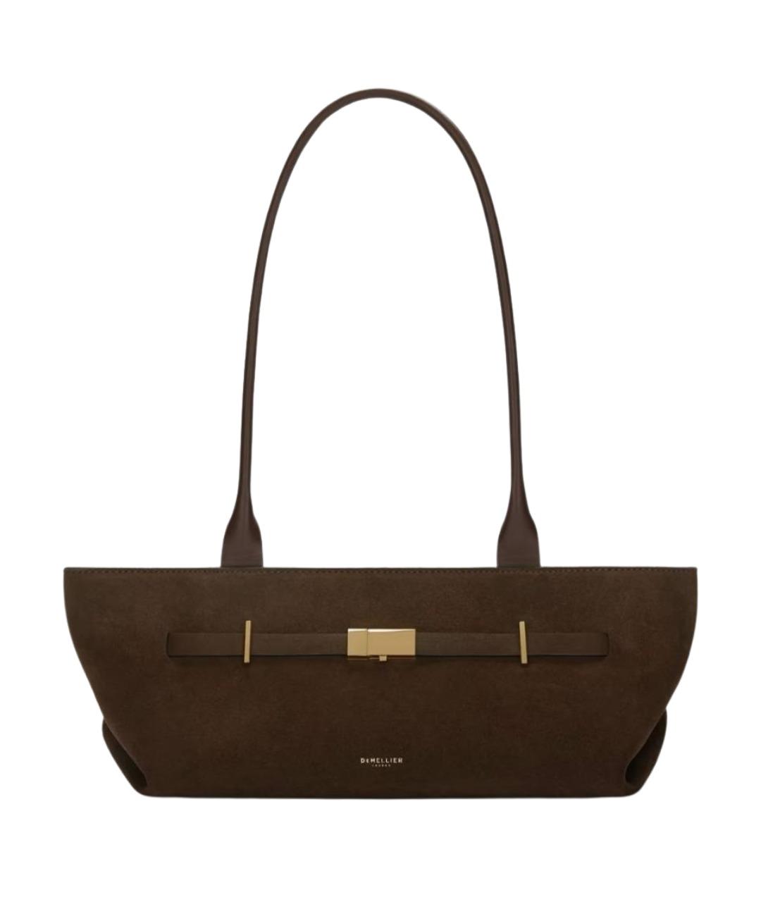 DEMELLIER Коричневая замшевая сумка с короткими ручками, фото 1