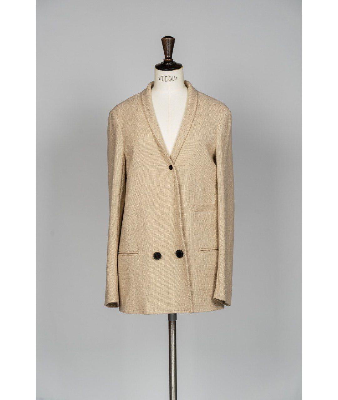 LEMAIRE Бежевый шерстяной жакет/пиджак, фото 3