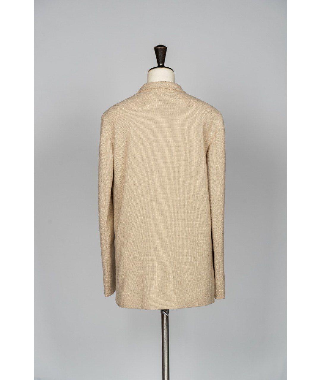 LEMAIRE Бежевый шерстяной жакет/пиджак, фото 2