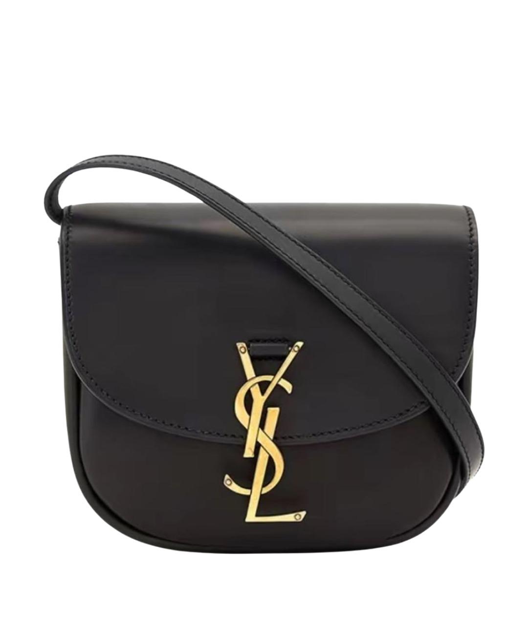 SAINT LAURENT Черная кожаная сумка через плечо, фото 1