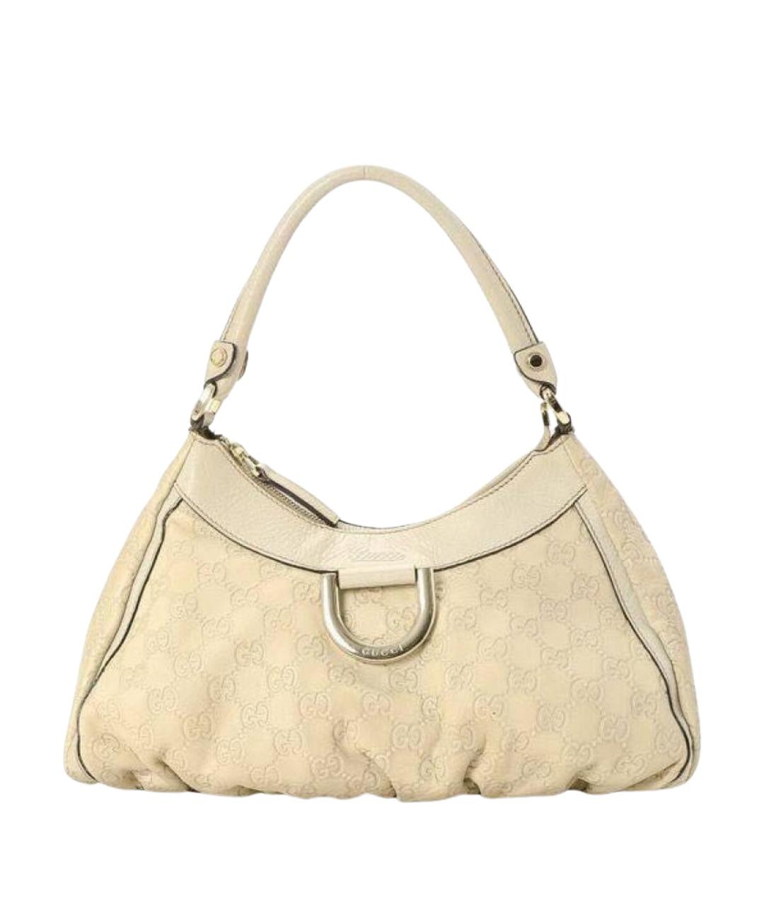 GUCCI Бежевая кожаная сумка через плечо, фото 1