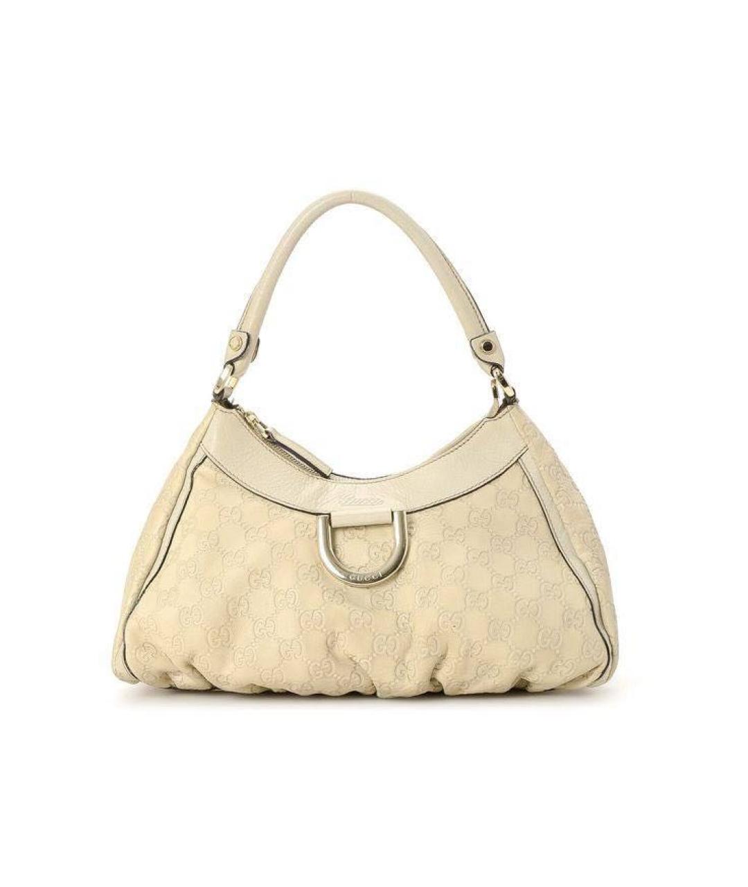 GUCCI Бежевая кожаная сумка через плечо, фото 9