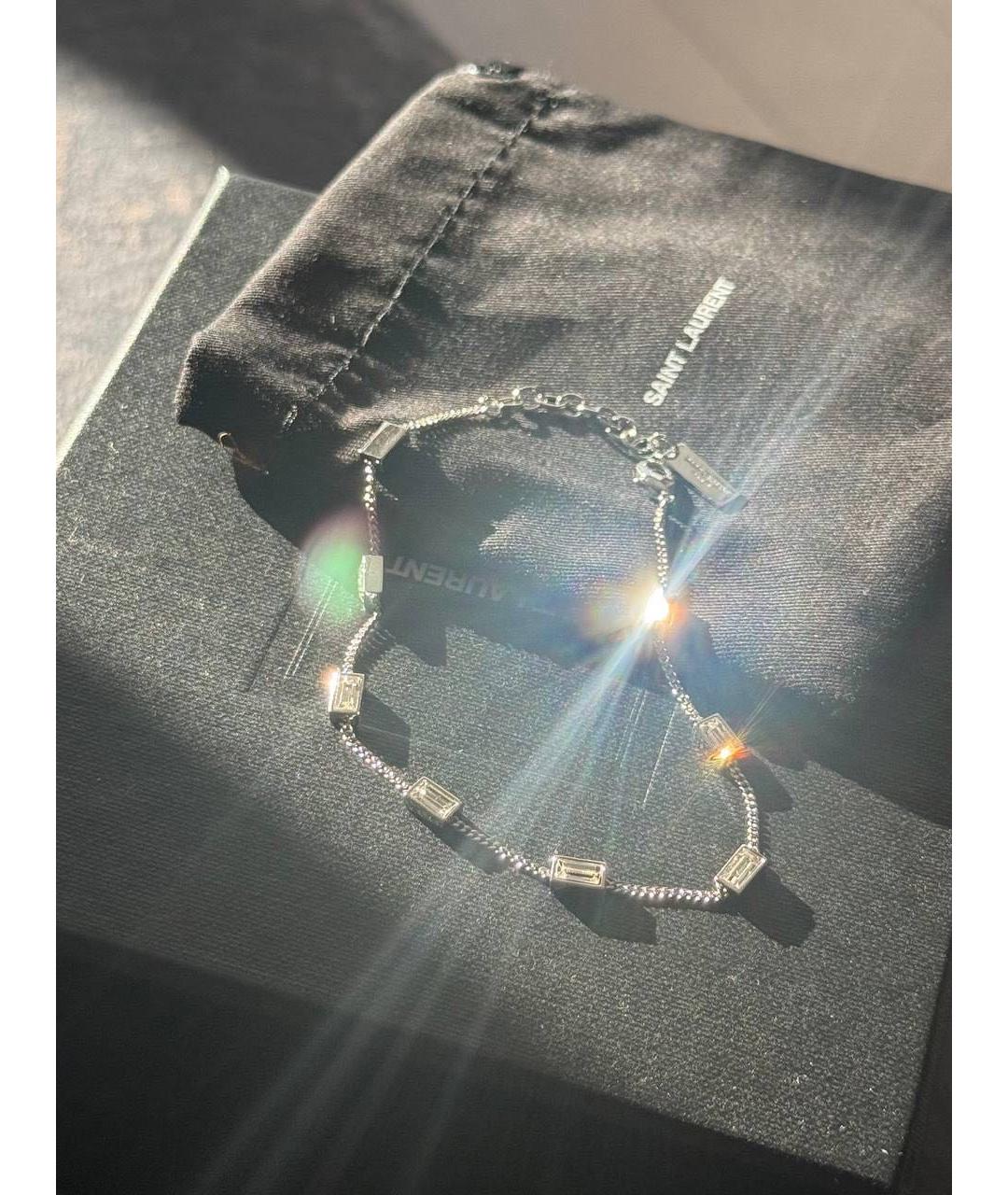 SAINT LAURENT Серебрянный браслет, фото 2