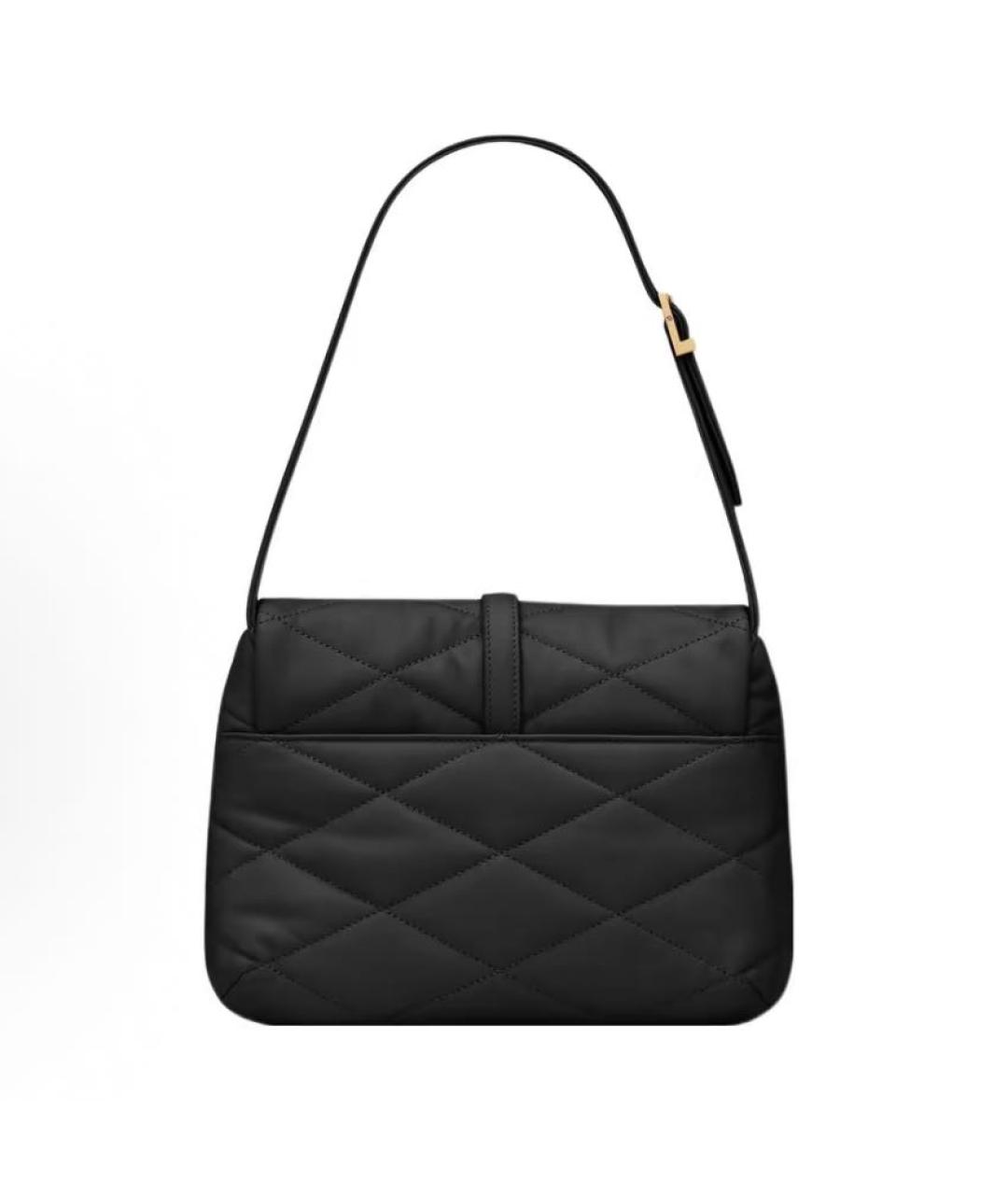 SAINT LAURENT Черная кожаная сумка через плечо, фото 3