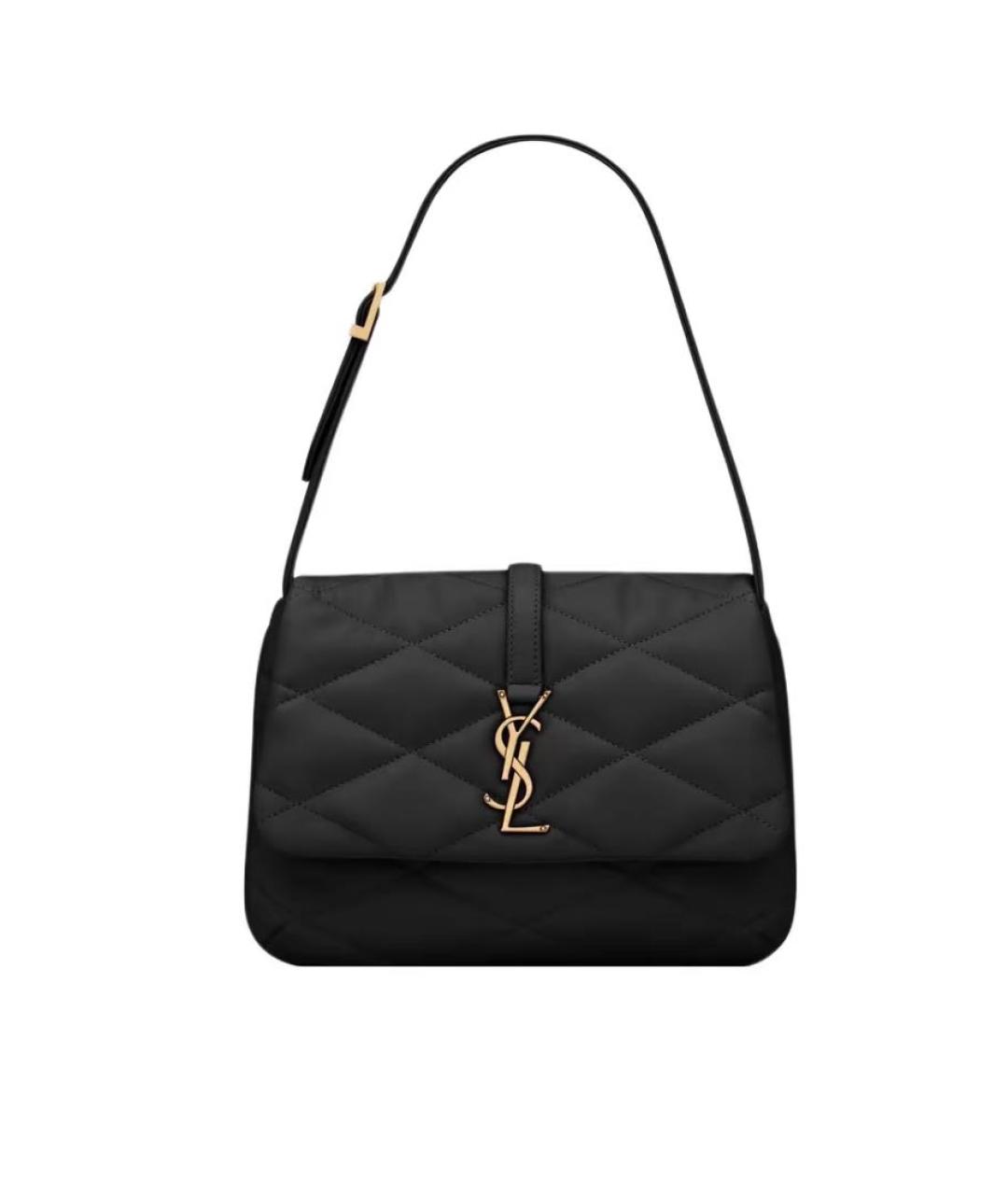 SAINT LAURENT Черная кожаная сумка через плечо, фото 4