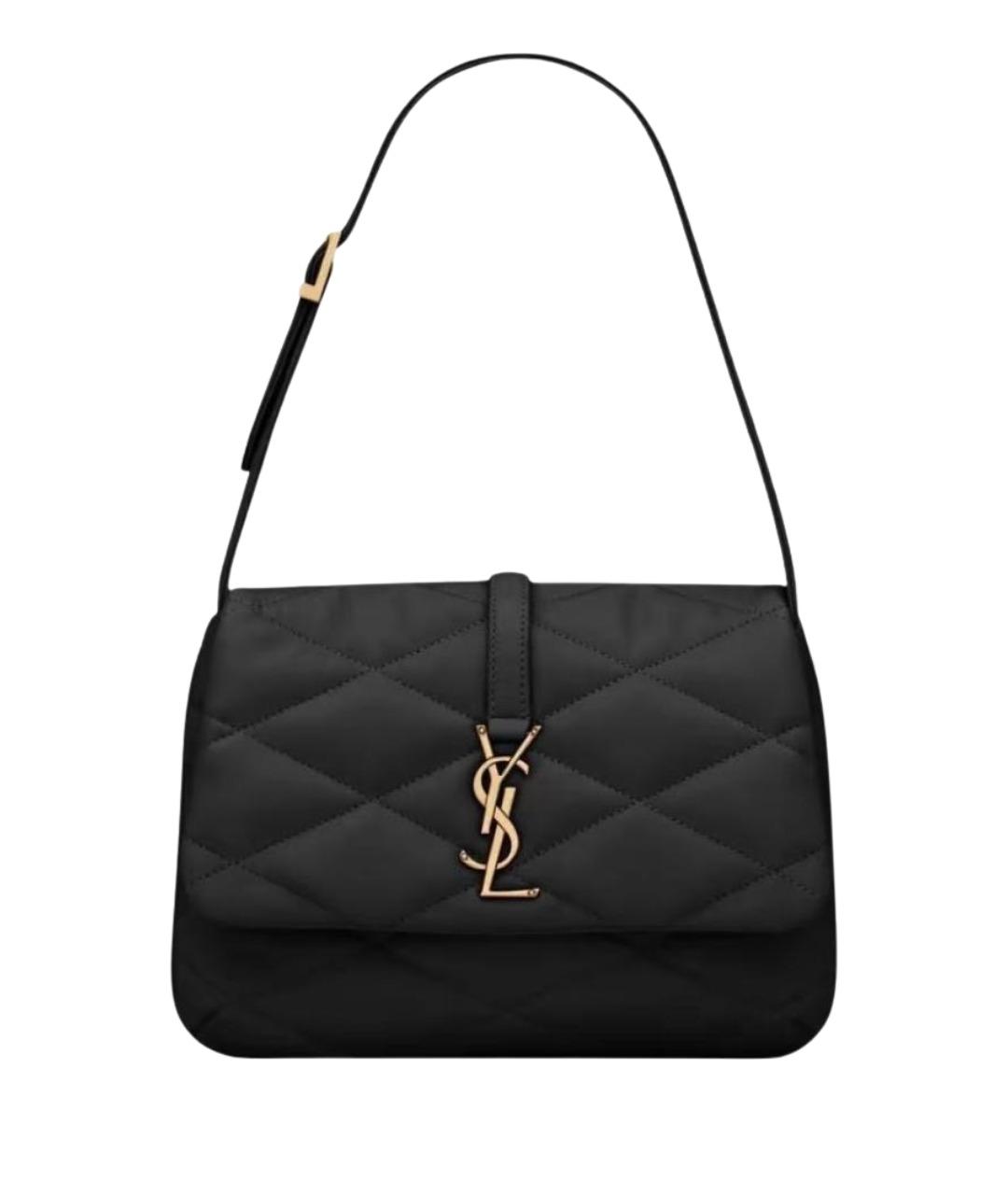 SAINT LAURENT Черная кожаная сумка через плечо, фото 1