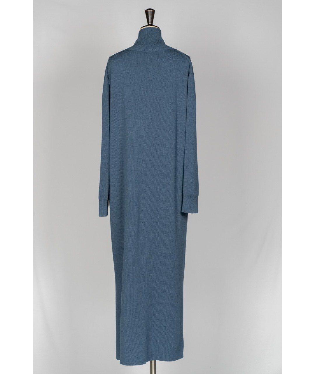 LEMAIRE Темно-синее шерстяное повседневное платье, фото 2