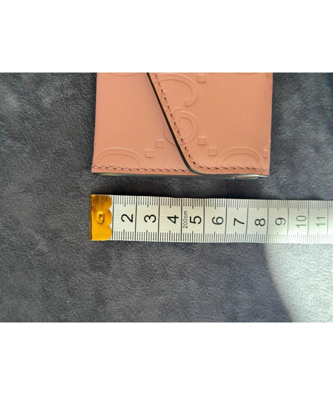 GUCCI Розовый кожаный кардхолдер, фото 5