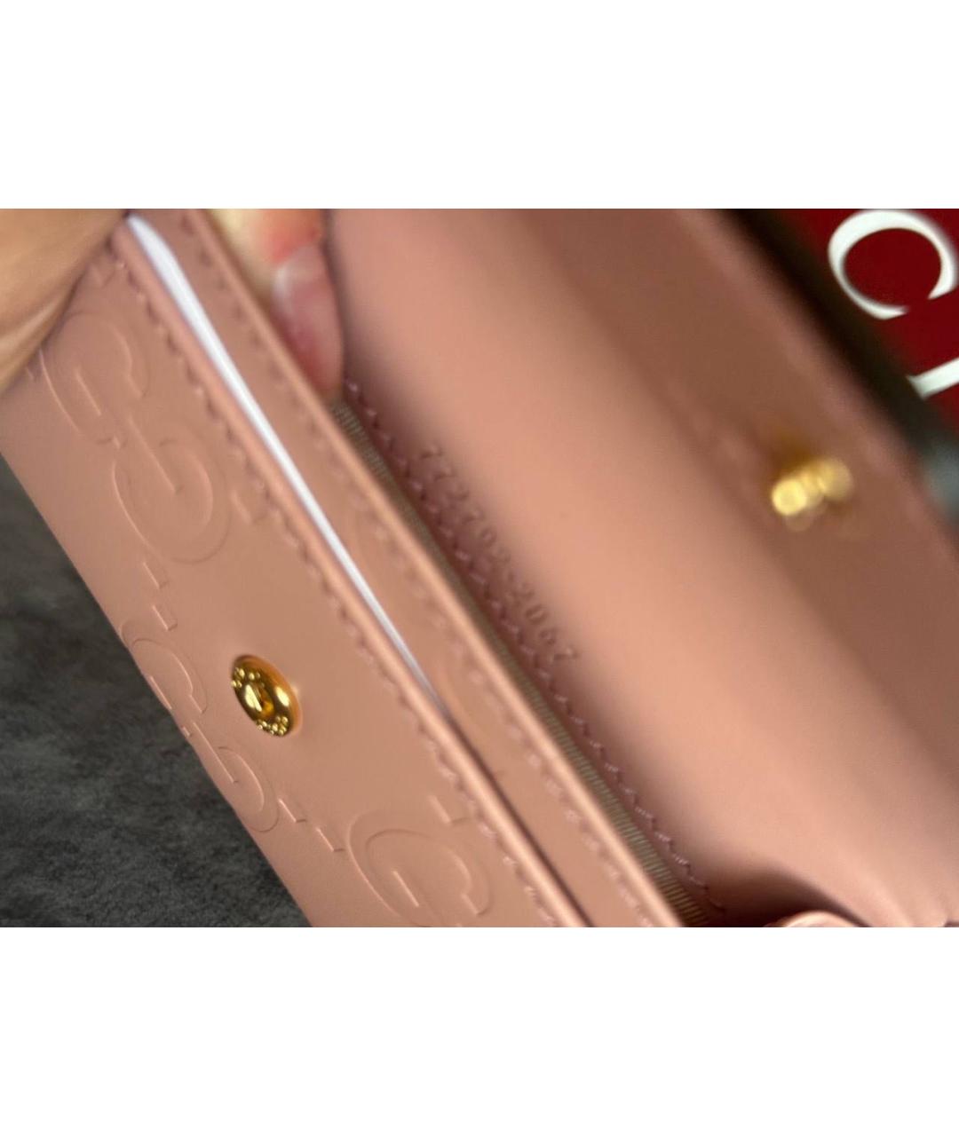 GUCCI Розовый кожаный кардхолдер, фото 7